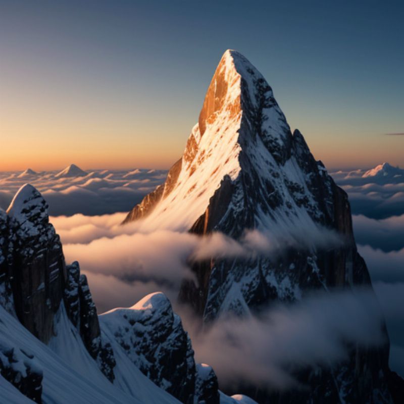 Sri Pada Peak at sunrise